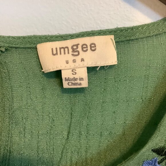 Umgee Women’s Embroidered Boho Tunic Dress Size S Long Sleeve Floral - Picture 4 of 11